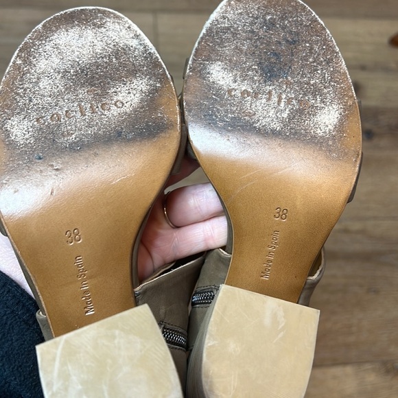 Coclico Brown Leather Strappy Sandals with Block Heel Size 38/7.5 - Picture 7 of 9